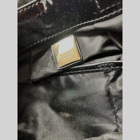 Simply Vera Crescent Hobo Shoulder Bag Purse Black Jacquard Print Vera Wang - Picture 6 of 6